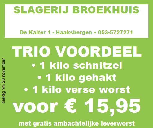 Slagerij Broekhuis - trio voordeel